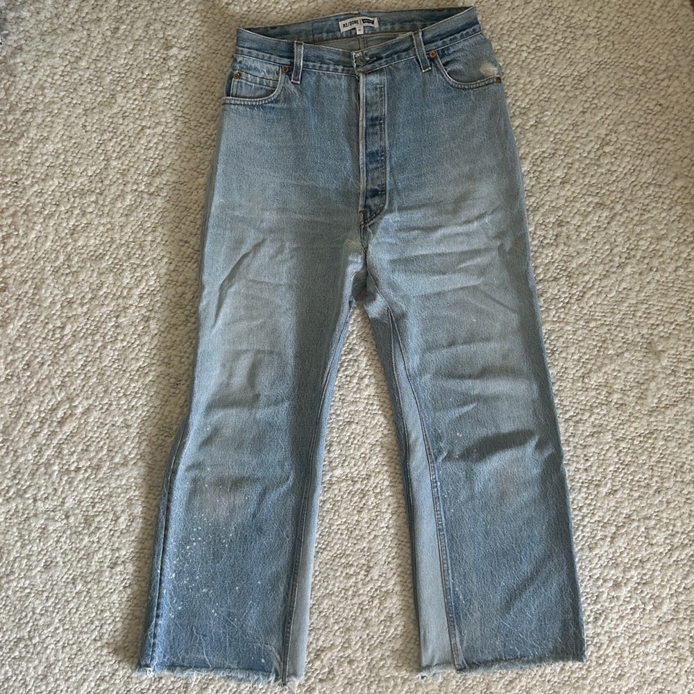 Re/Done Levi’s high-rise wide leg crop